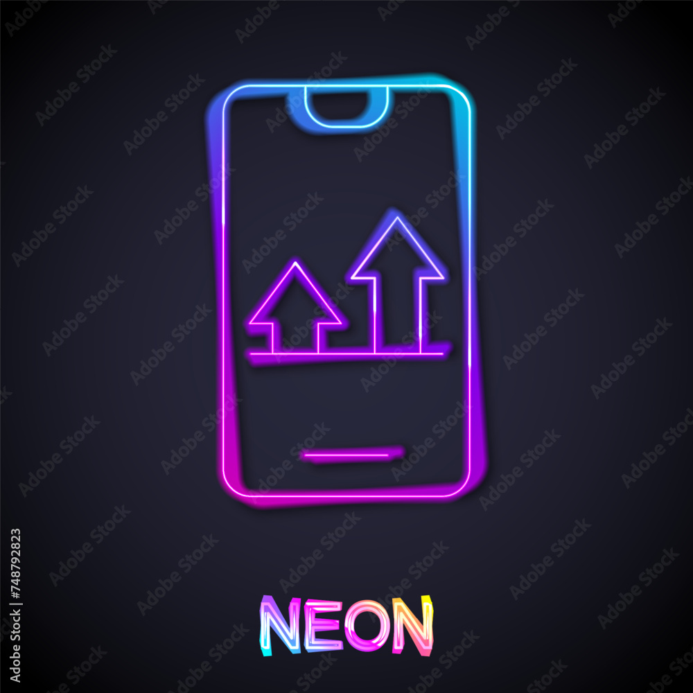 Glowing neon line Online sports betting icon isolated on black background. Sport bet bookmaker. Betting online make money. Vector Glowing neon line Online sports betting icon isolated on black background. Sport bet bookmaker. Betting online make money. Vector
