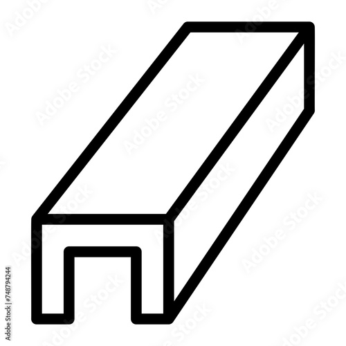 iron bar line icon