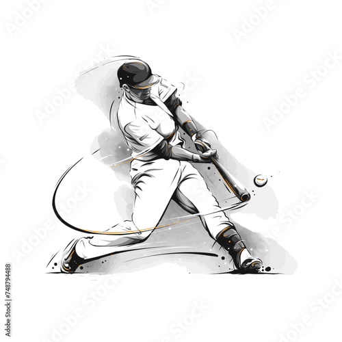 The Big Swing: Baseball Player's Impactful Hit