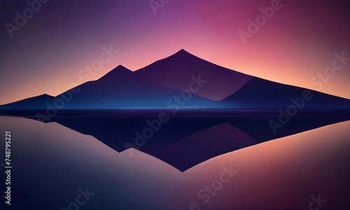 sunset over the mountains background