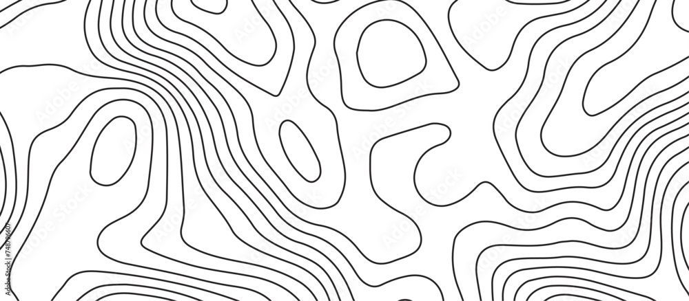 Abstract background of the topographic contours map with geographic line map .white wave paper curved reliefs abstract background .vector illustration of topographic line contour map design .