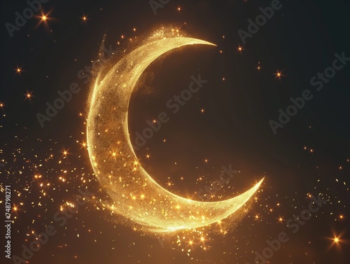 Eid al-Adha with a crescent moon