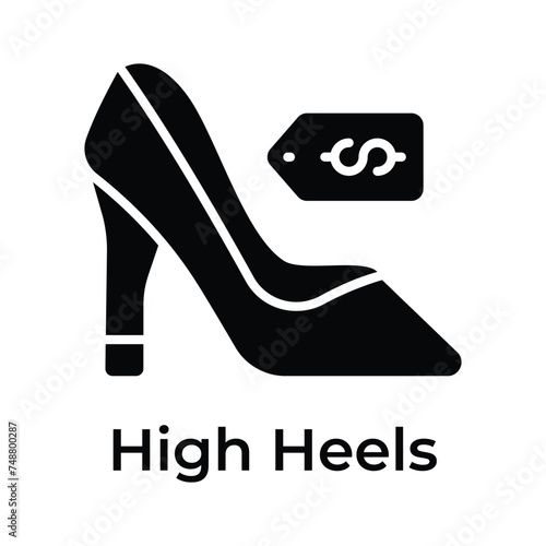 High heel shoes with price tag, mothers day gift, expensive shoes