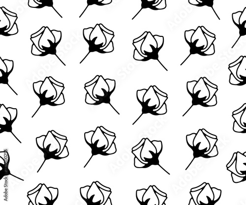 Flowers, floristics, floweret and floral, seamless background and pattern. Flower shop, florist shop, blooming, flowering and floristry, illustration photo