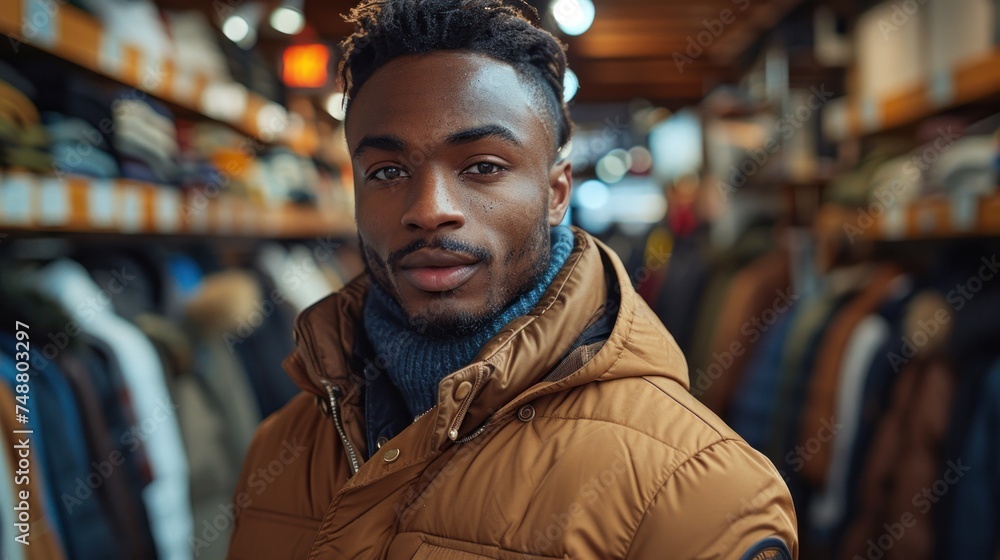 man shopping in clothing store style background man shopping in clothing store style background
