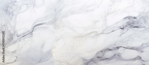 This close-up showcases the intricate details of a white marble texture, revealing a bright and luxurious abstract pattern. The natural patterns in the marble create a unique and elegant appearance.