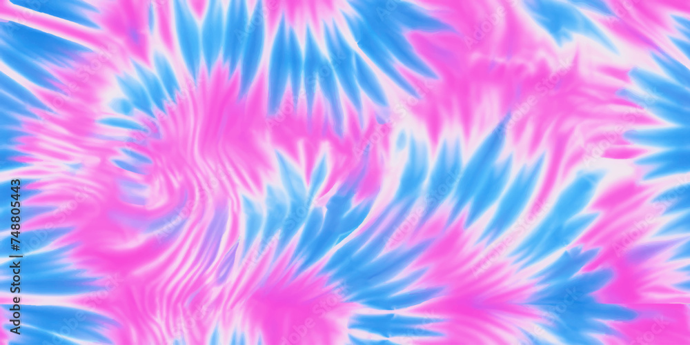 Fabric Tie Dye Pattern Ink , colorful tie dye pattern abstract background. Tie Dye two Tone Clouds . Shibori, tie dye, abstract batik brush seamless and repeat pattern design.	 - obrazy, fototapety, plakaty 