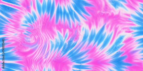 Fabric Tie Dye Pattern Ink , colorful tie dye pattern abstract background. Tie Dye two Tone Clouds . Shibori, tie dye, abstract batik brush seamless and repeat pattern design.	 photo