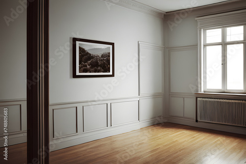 a framed view of the living room. Generative AI