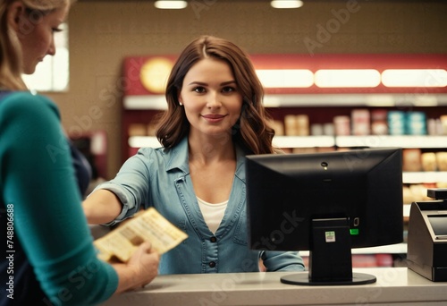 saleswoman in a store at work