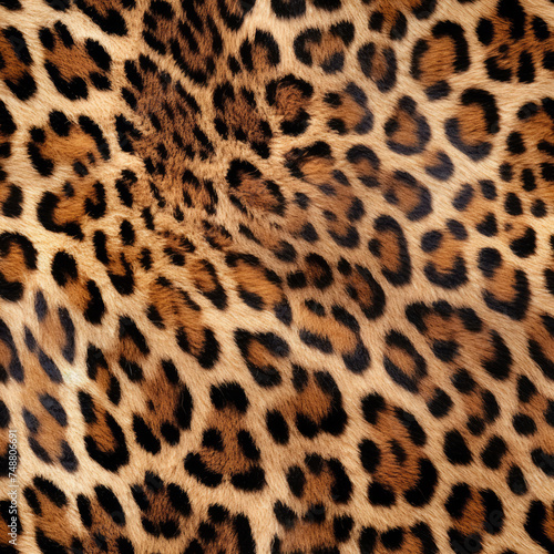 Seamless pattern of a leopard texture  background