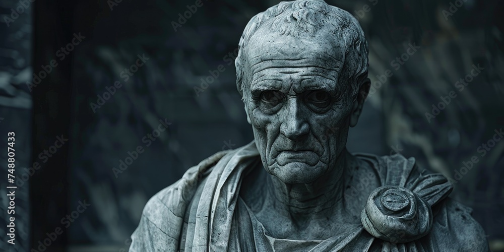 Renowned Roman philosopher Lucius Annaeus Seneca. Generative Ai Renowned Roman philosopher Lucius Annaeus Seneca. Generative Ai