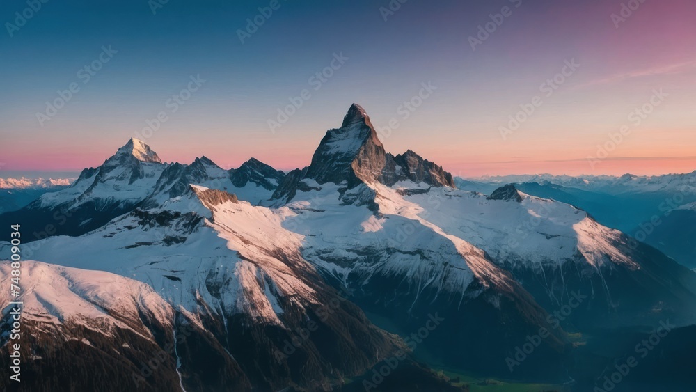 Mountain Sunrise and Sunset Panorama
