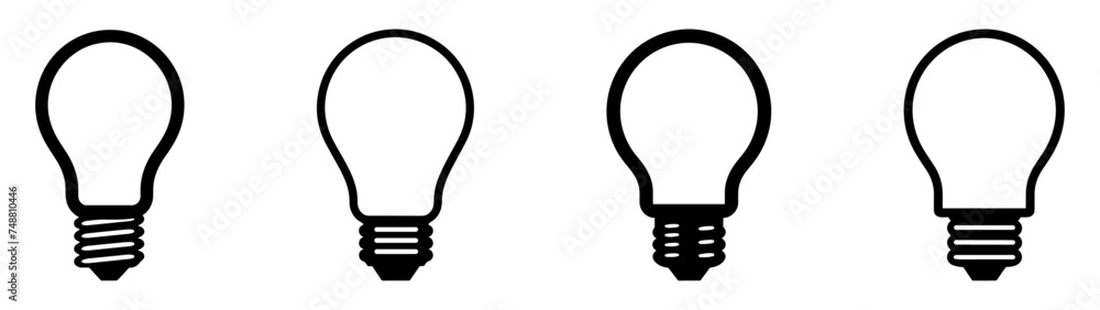 Light Bulb icon set, Idea icon symbol EPS 10 vector Light Bulb icon set, Idea icon symbol EPS 10 vector
