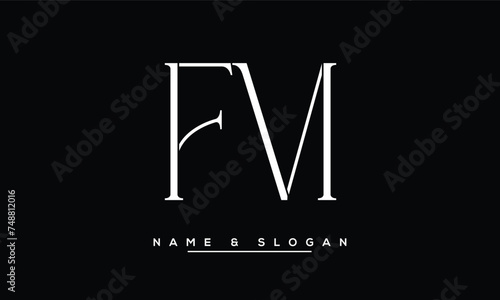 FM, MF, F, M Abstract Letters Logo Monogram