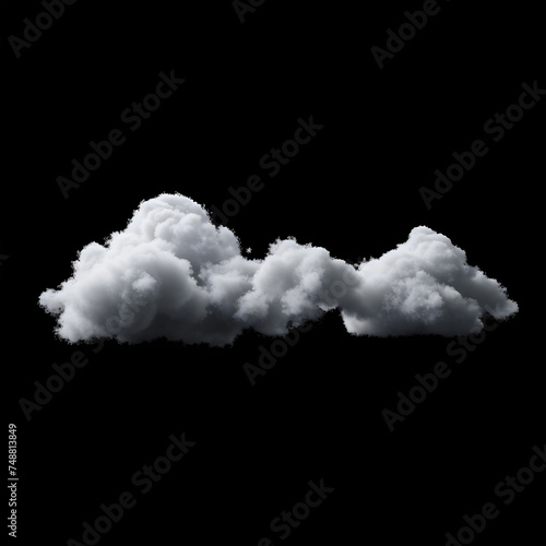 fluffy clouds isolated against a dark background. The clouds appear in various shapes and sizes, creating an abstract pattern