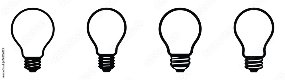 Light Bulb icon set, Idea icon symbol EPS 10 vector Light Bulb icon set, Idea icon symbol EPS 10 vector
