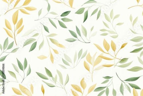 Floral spring watercolor design in vintage style for textile print