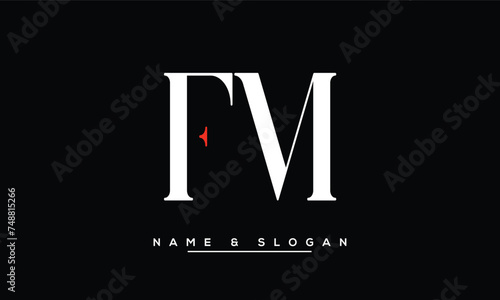 FM,  MF,  F,  M  Abstract Letters Logo Monogram