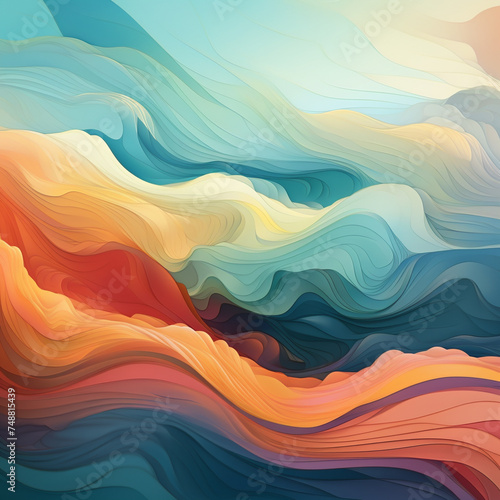 abstract background with waves