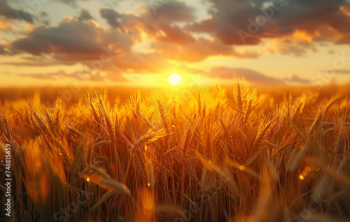 Wheat field at the sunset © Vadim