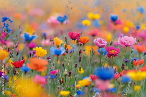 Wildflower Field in Full Bloom Close-Up   © Kristian