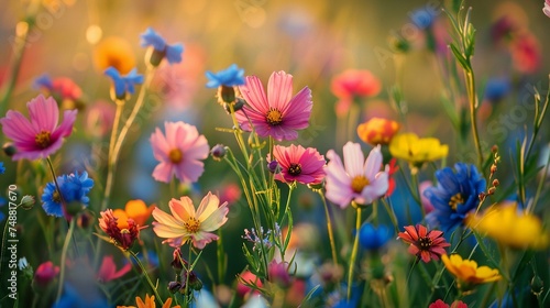 Wildflower Field in Full Bloom Close-Up   © Kristian