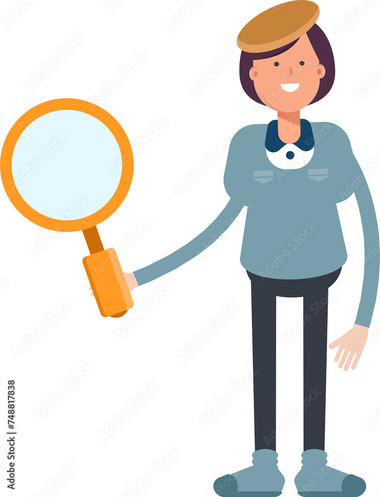 Girl Student Character Holding Magnifier
Girl Student Character Holding Magnifier