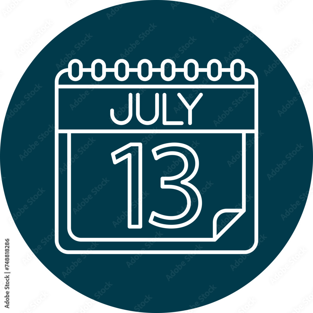 July Line Circle Vector Line Circle Icon For Personal And Commercial Use July Line Circle Vector Line Circle Icon For Personal And Commercial Use