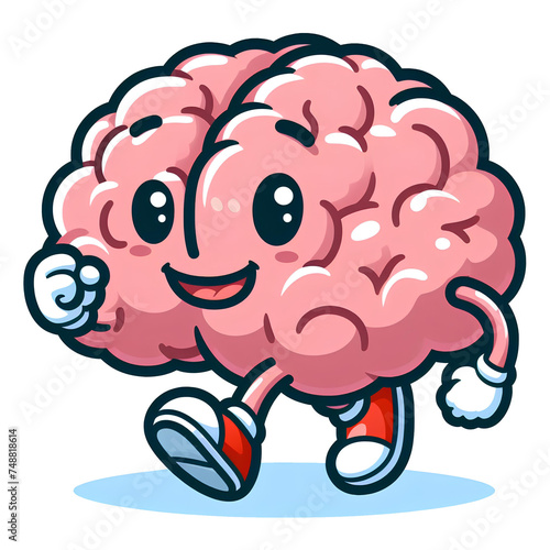 walking brain cartoon
