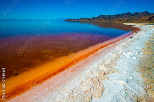 Crimson Tides at Lake Urmia, West Azerbaijan, Iran photo