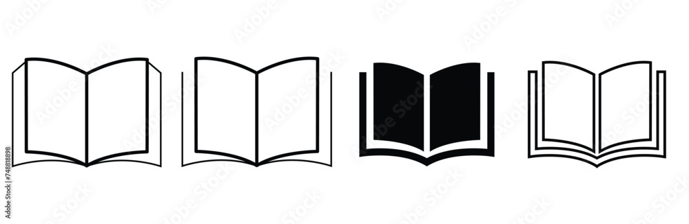 Book icon set. Simple book symbol. Vector Book icon set. Simple book symbol. Vector