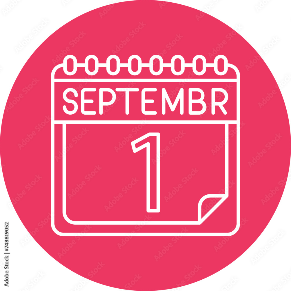 September Line Circle Vector Line Circle Icon For Personal And Commercial Use. September Line Circle Vector Line Circle Icon For Personal And Commercial Use.