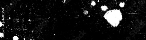 Abstract old wall surface on black background textrue with white scratches and crackes. Dust and scratches design decorate the floor tiles and home. Vintage grunge scratched background, overley, 