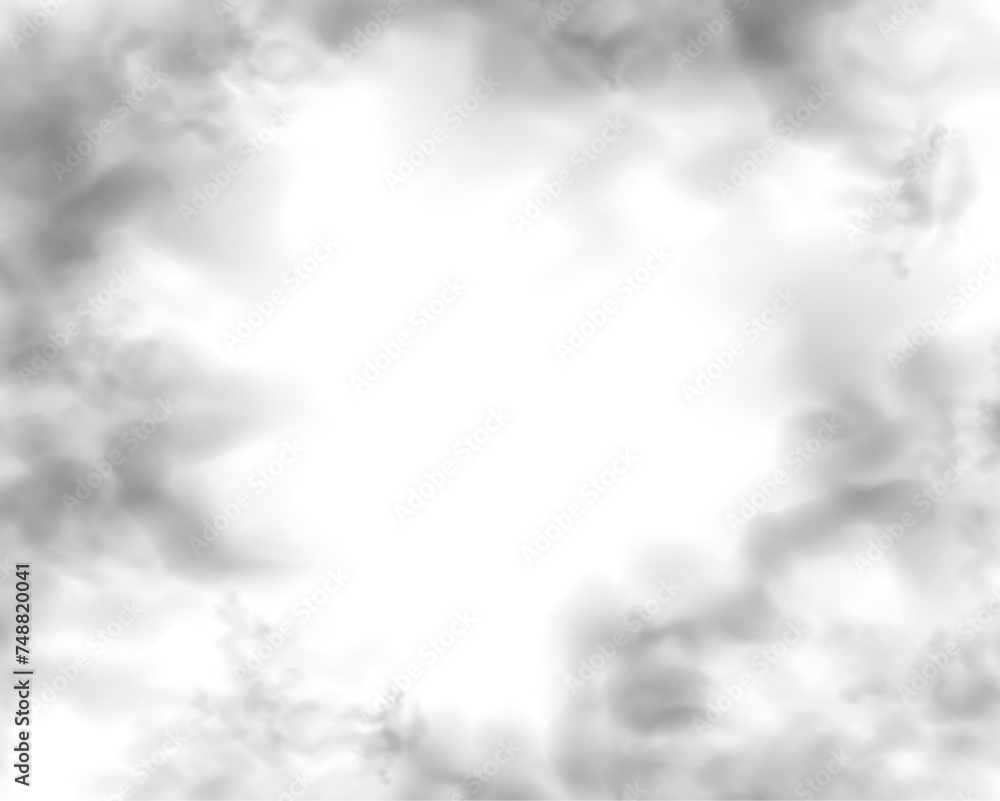 Special effect of steam, smoke, fog, clouds. Abstract gas on transparent background, vapor machine steam or explosion dust, dry ice effect, condensation, fume. Vector PNG illustration. Special effect of steam, smoke, fog, clouds. Abstract gas on transparent background, vapor machine steam or explosion dust, dry ice effect, condensation, fume. Vector PNG illustration.