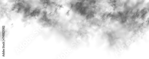 Fog or smoke isolated transparent special effect. Cutout clean white cloud transparent backgrounds special effect 3d illustration. 