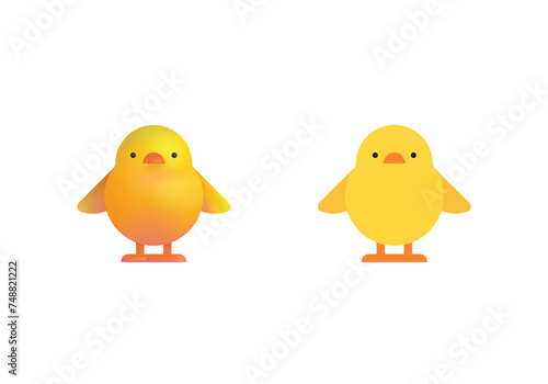Front-facing baby chick