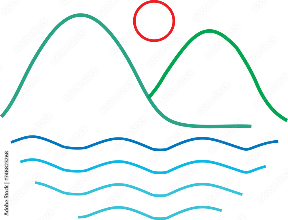 creative vector design of mountains and water. mountain and water logo vector design
creative vector design of mountains and water. mountain and water logo vector design