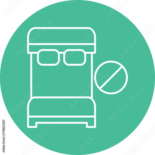 Overbooked Vector Line Circle Icon