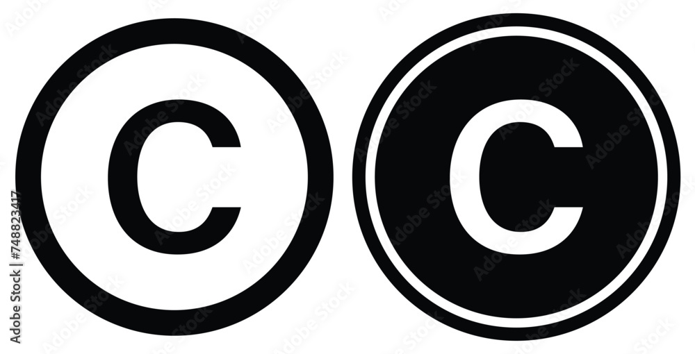 copyright symbol or copyright sign vector on white bg copyright symbol or copyright sign vector on white bg