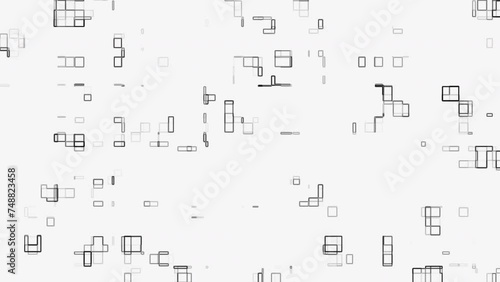 Black and White Square Shapes Background Animation - Loop pattern photo