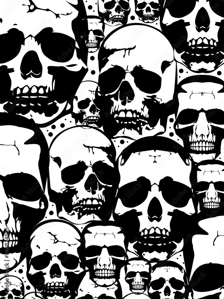 skull, silhouette, spooky, ghost, scary, creepy, mystery, cemetery, horror, Halloween Art