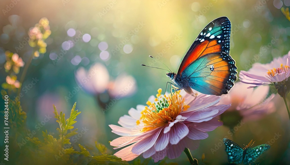 butterfly on the flower butterfly on the flower