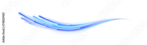 Abstract light lines of movement and speed in neon color. Abstract neon light rays vector png background.	
