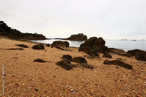 View on the tip of Penn al Lann located in the Carantec commune in the Finistère department of Brittany photo