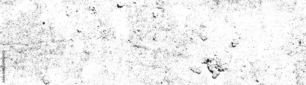 Abstract texture dust particle and dust grain on white background. Grunge texture white and black. 
scratches to create distressed effect. old crackes grunge paper textrue, vector, illustration. - obrazy, fototapety, plakaty 