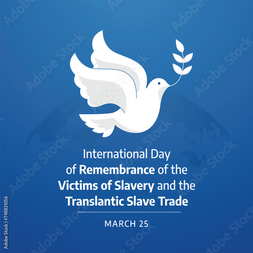 vector graphic of International Day of Remembrance of the Victims of Slavery and the Transatlantic Slave Trade celebration