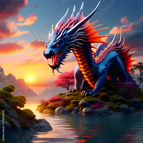dangerous dragon, ai-generatet © Dr. N. Lange