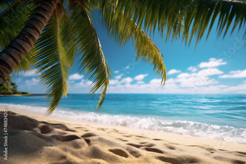 palm trees on the beach © Celestial Capture