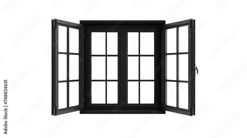 Black open window Black open window